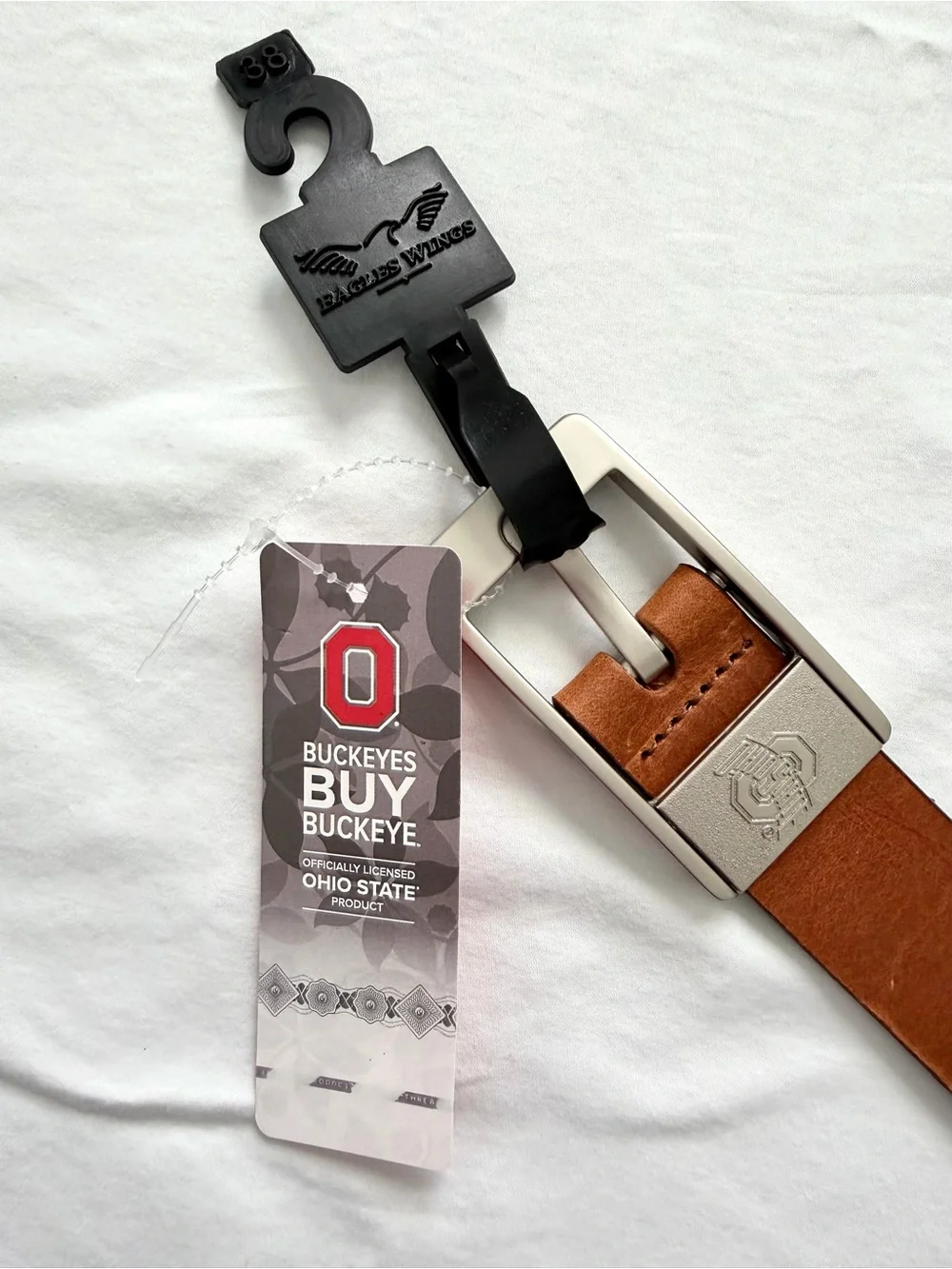 Ohio State Buckeyes Brandish Leather Belt - Brown | Size 38 | Eagles Wings